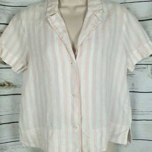 Everlane 100% linen button down short sleeve